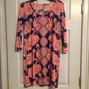 Lilly Pulitzer flamingo print dress size small